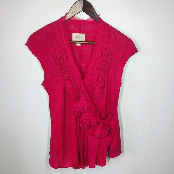 Deletta Anthropologie Roses Are Red Y2K Top Womens Small Balletcore Romantic - Picture 12 of 12
